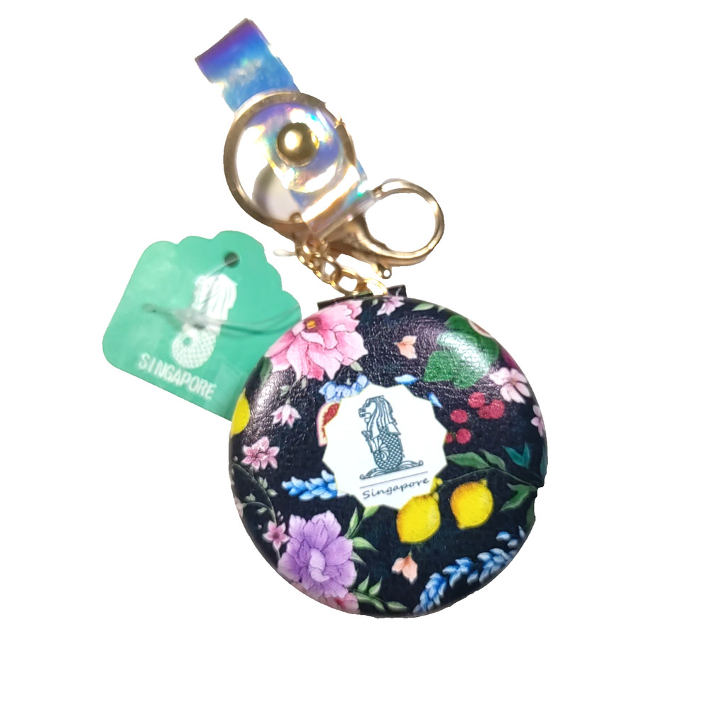 Singapore Keychain Luggage Purse Clip Mirror